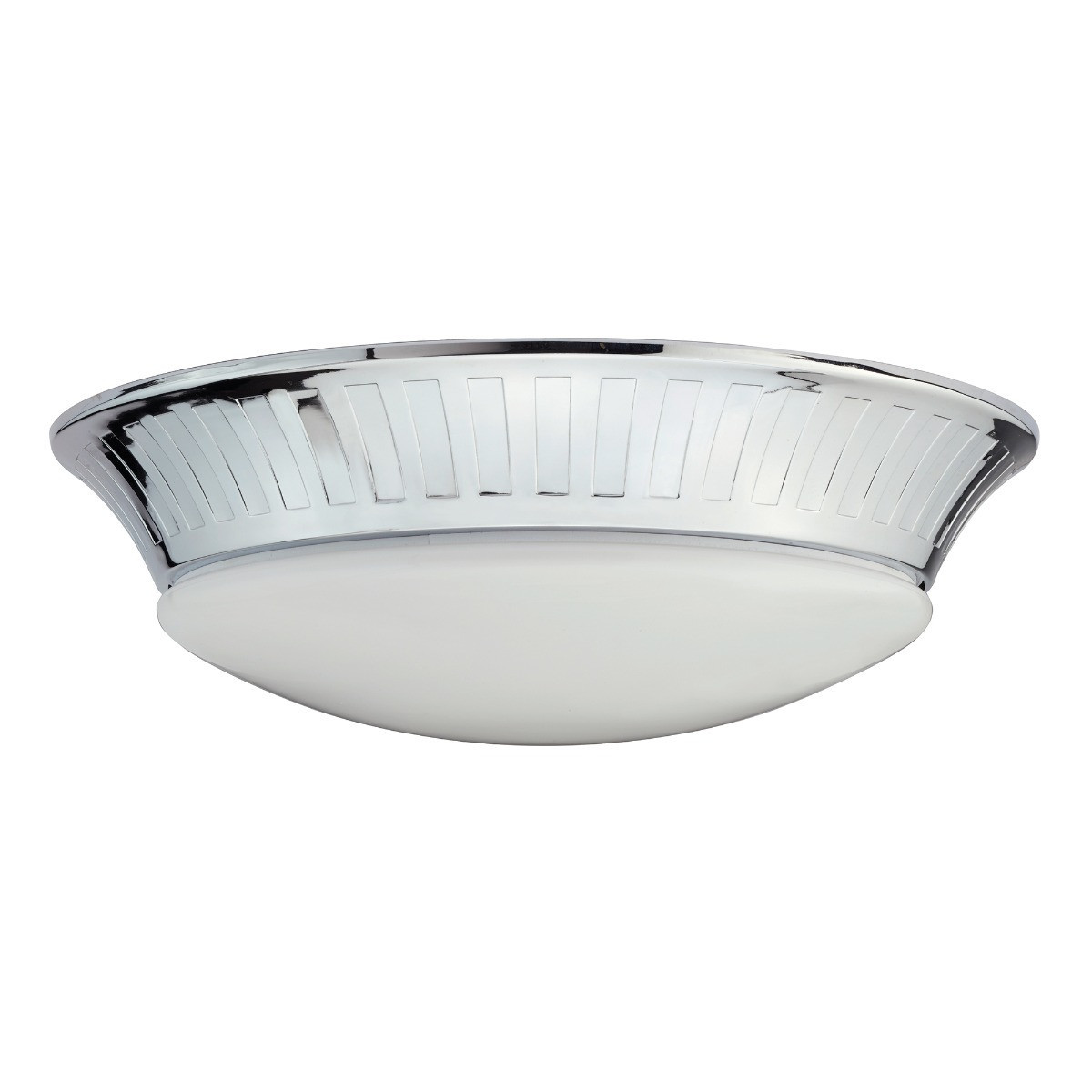 Plafonpolerowany chrom-biały okrągły 39,2cm Whitby 1xGX53x9W IP44 Elstead