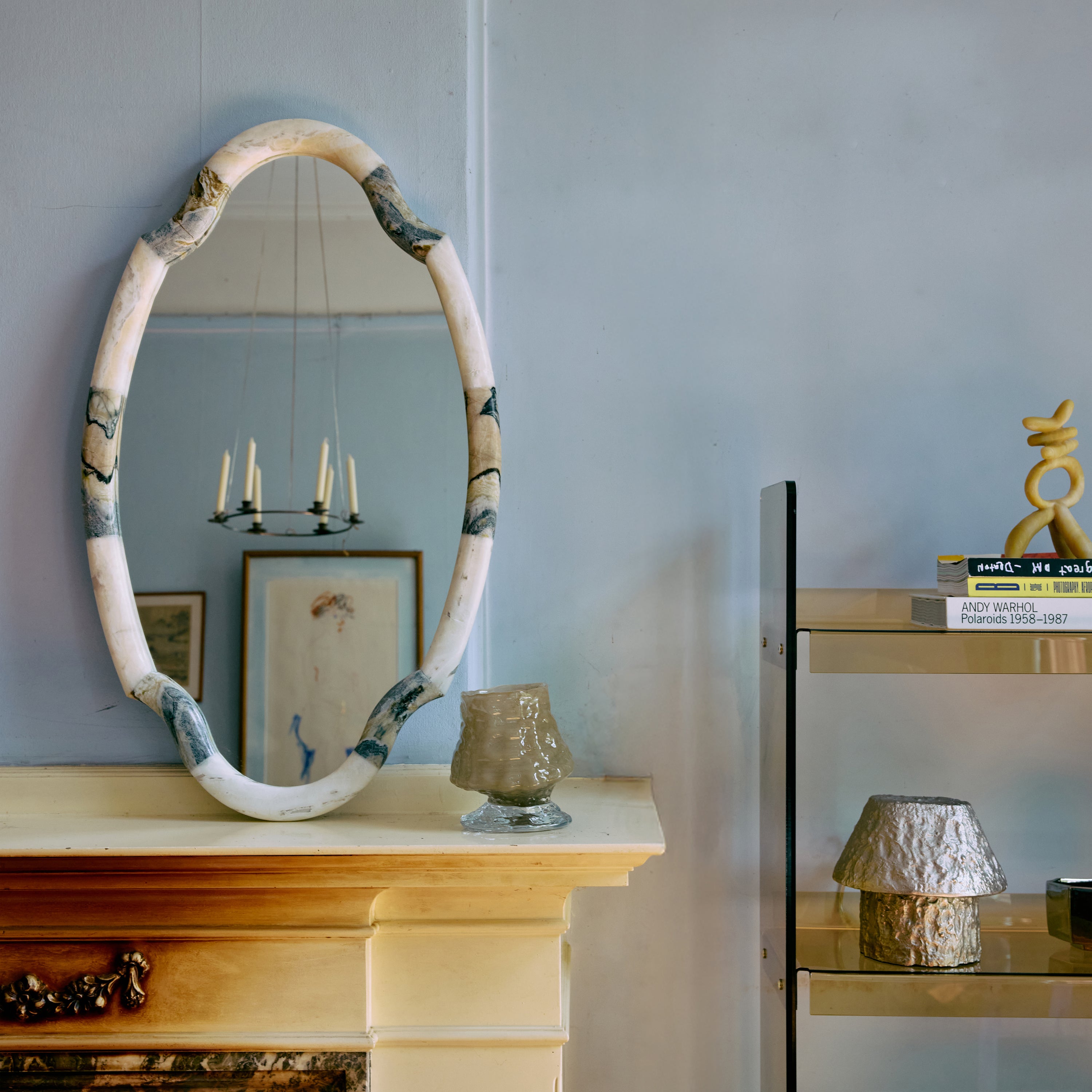 HKliving New Classics Spiegel - Marmer