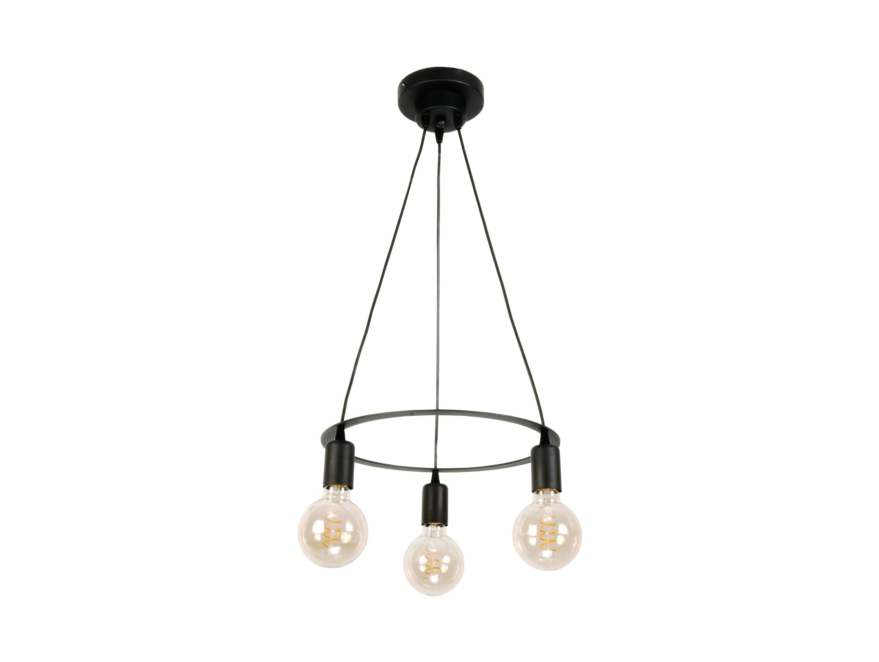 Lampa wisząca sufitowa okrągła żyrandol loft nad stół 3xE27 FRANTZ 14-412