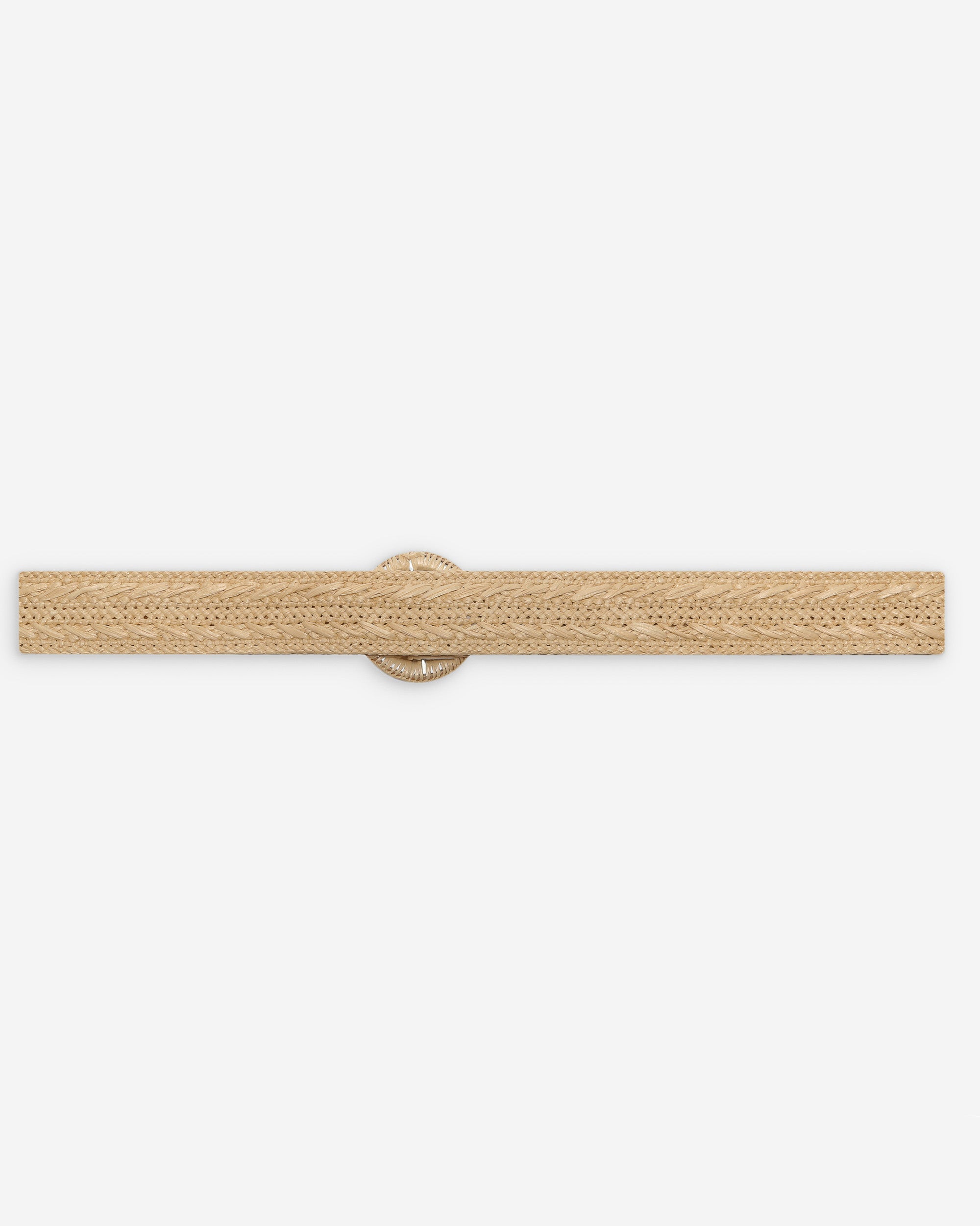 Ceinture tissée effet raphia boucle assortie ecru Varelle