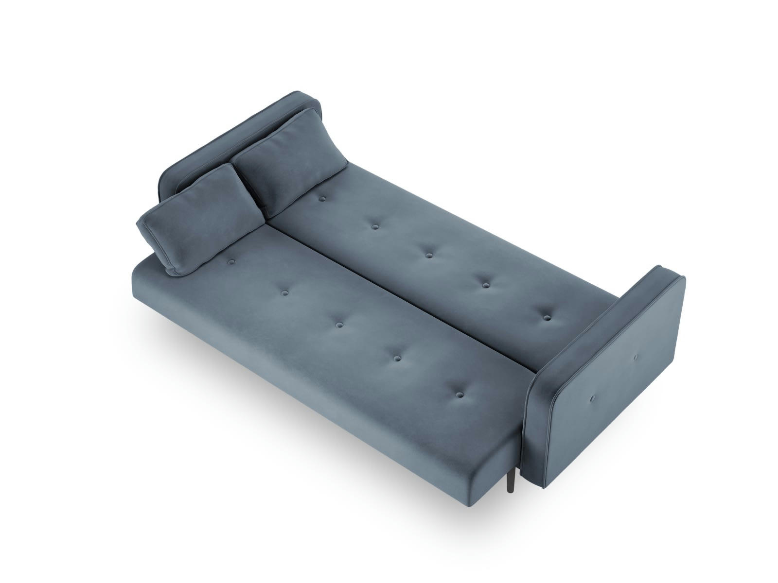 JASPER - Canapé 3 places en velours bleu clair