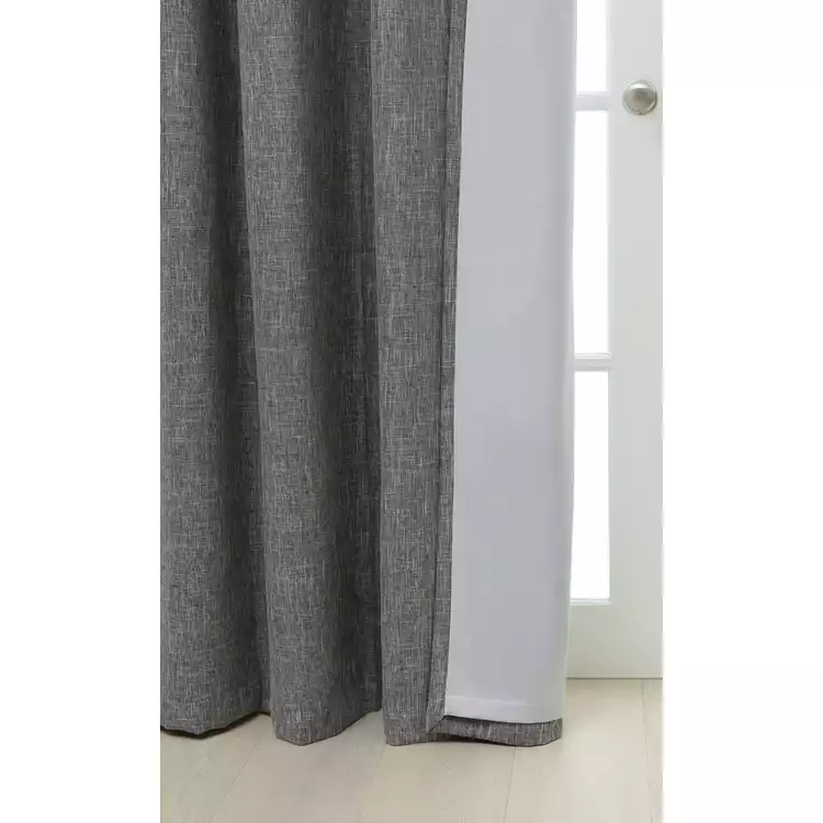 Habitat Blackout Eyelet Curtains - Charcoal - 117x137cm