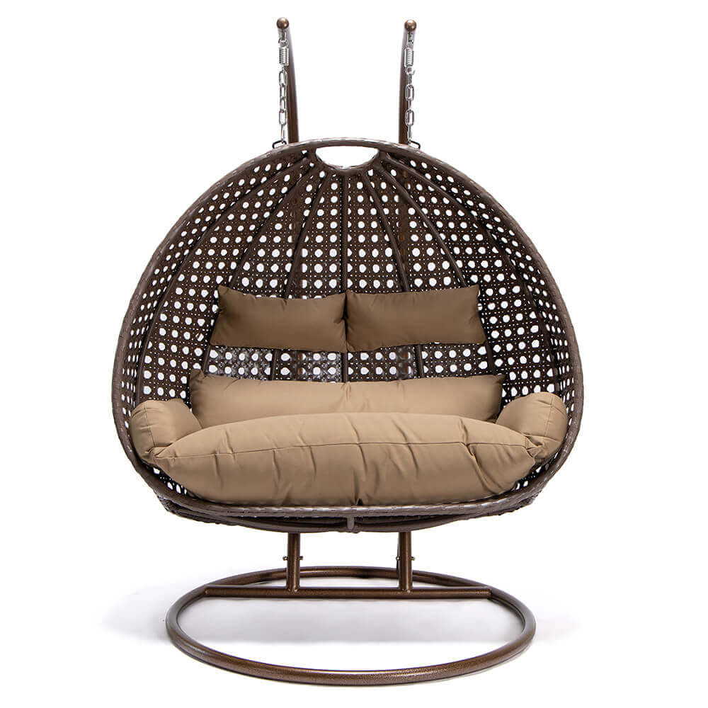 Home Deluxe Hangstoel bruin puur