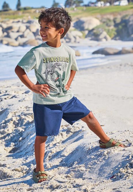 Younger Boys 3pk Green Dinosaur T-Shirts
