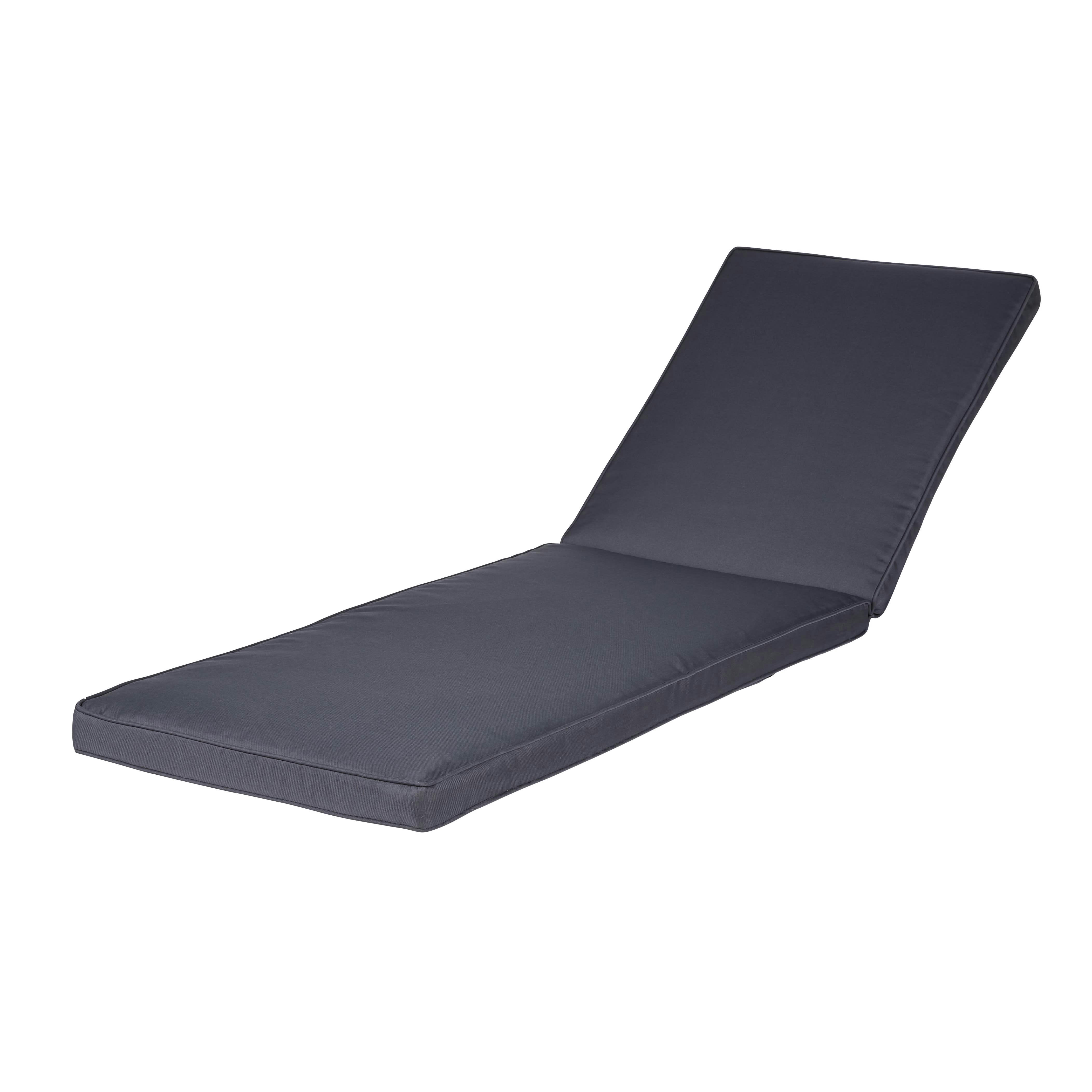 Sunny - Matelas pour bain de soleil en polyester recyclé gris anthracite