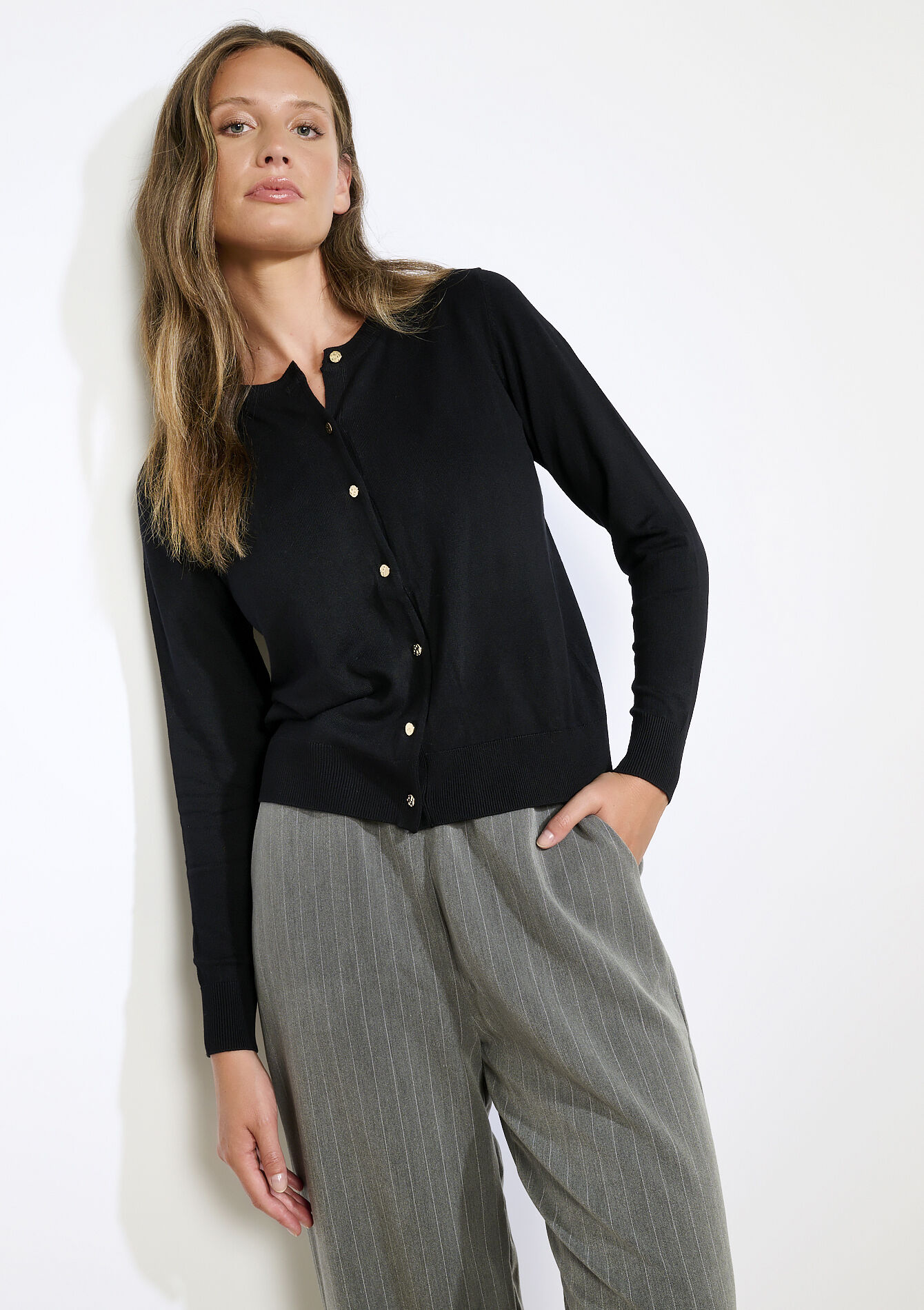 Klassiek gebreid vestje