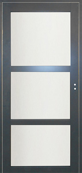 Bloc Porte Blakeria Gris Anthr Vitrée H204 X L73 Cm Côte Tableau P.gauche Gd Menuiseries
