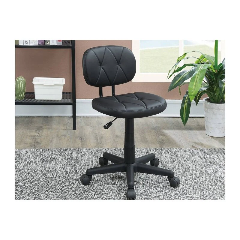 360° Swivel Desk Chairs with Wheels, Ergonomic Desk Chair with Adjustable Height, Tufted Task Chair with Upholstered - N/A
