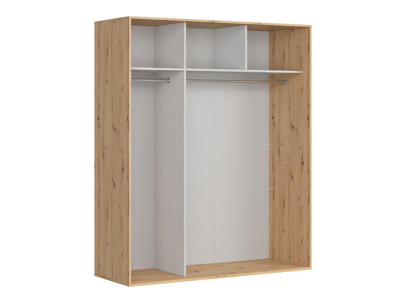 Szafa przesuwna Flex 180 cm dąb artisan/czarny połysk