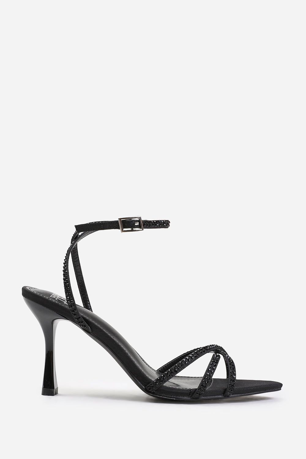 Where's That From Audra' Cross Over Strap With Gem Detailing Heels
