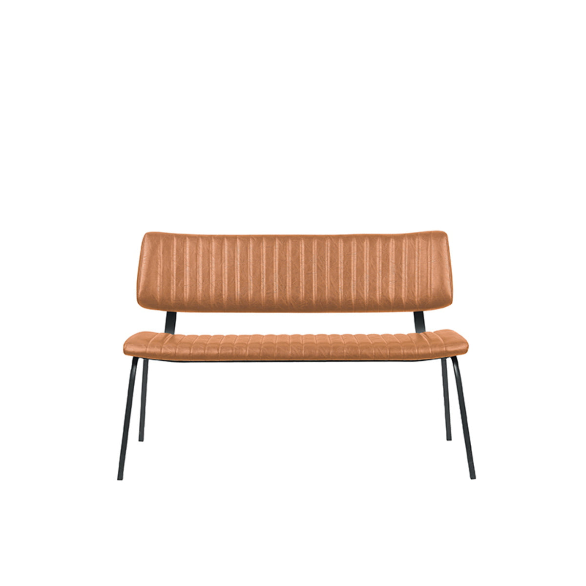 LABEL51 Eetkamerbank Gusto - Cognac PU-Leer - 120x63x81cm