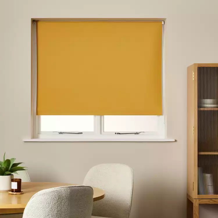 Habitat Blackout Mustard Roller Blind - 60cm