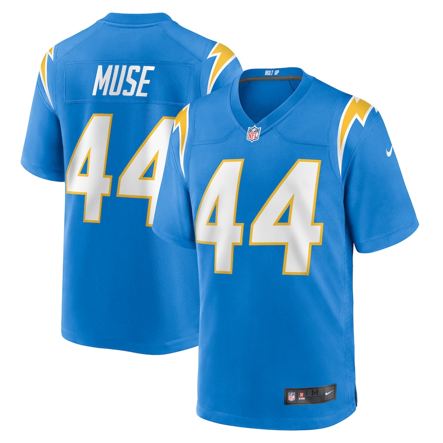 Tanner Muse Los Angeles Chargers Nike Team Game Jersey -  Powder Blue