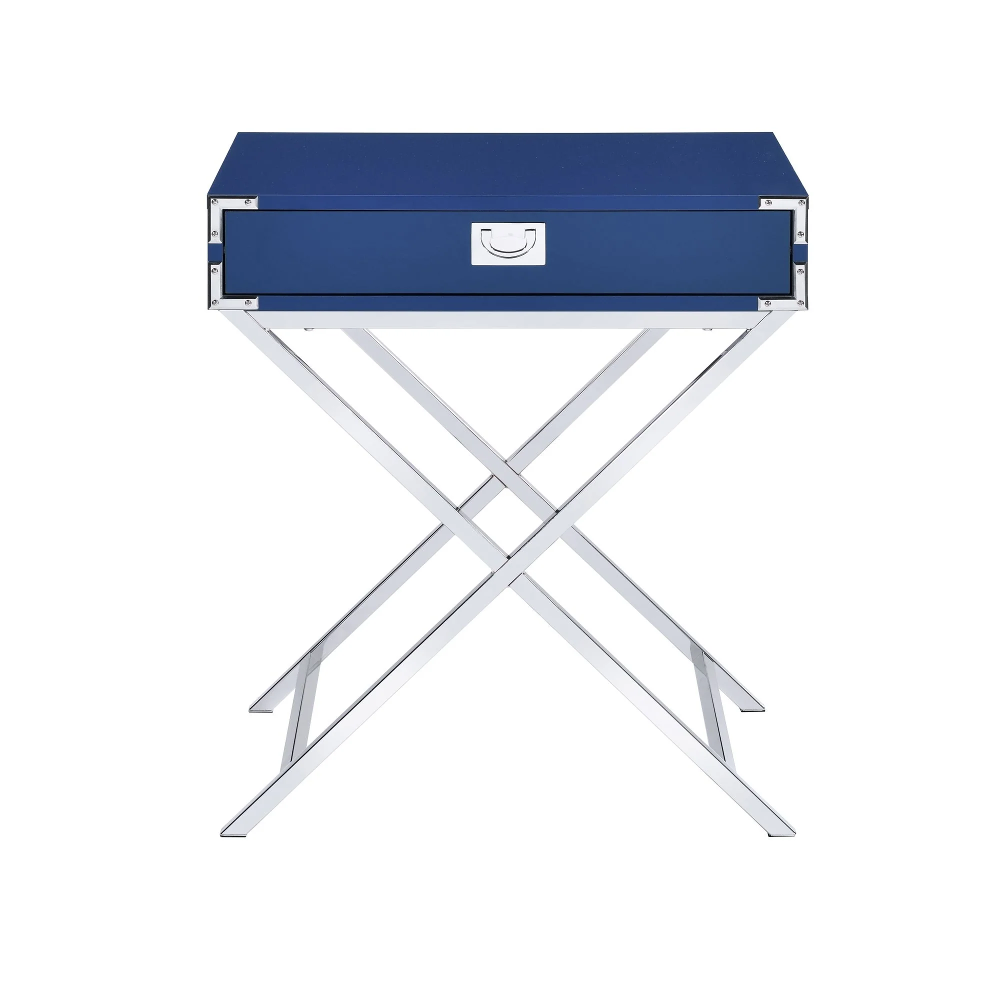 Picket House Furnishings Estelle Nightstand in Glossy Blue