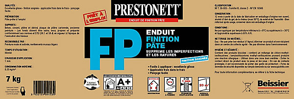 Enduit de finition Prestonett FP 7kg