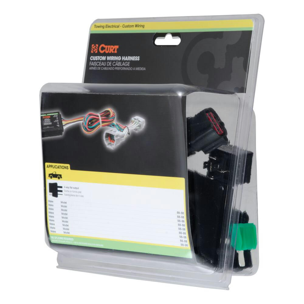 CURT 56326 7-Way Vehicle Custom Wiring Harness, Assorted Models