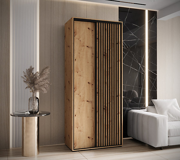 Armoire Lanko 1 a portes coulissantes H. 235,2 x L. 100 x P. 45 2 portes