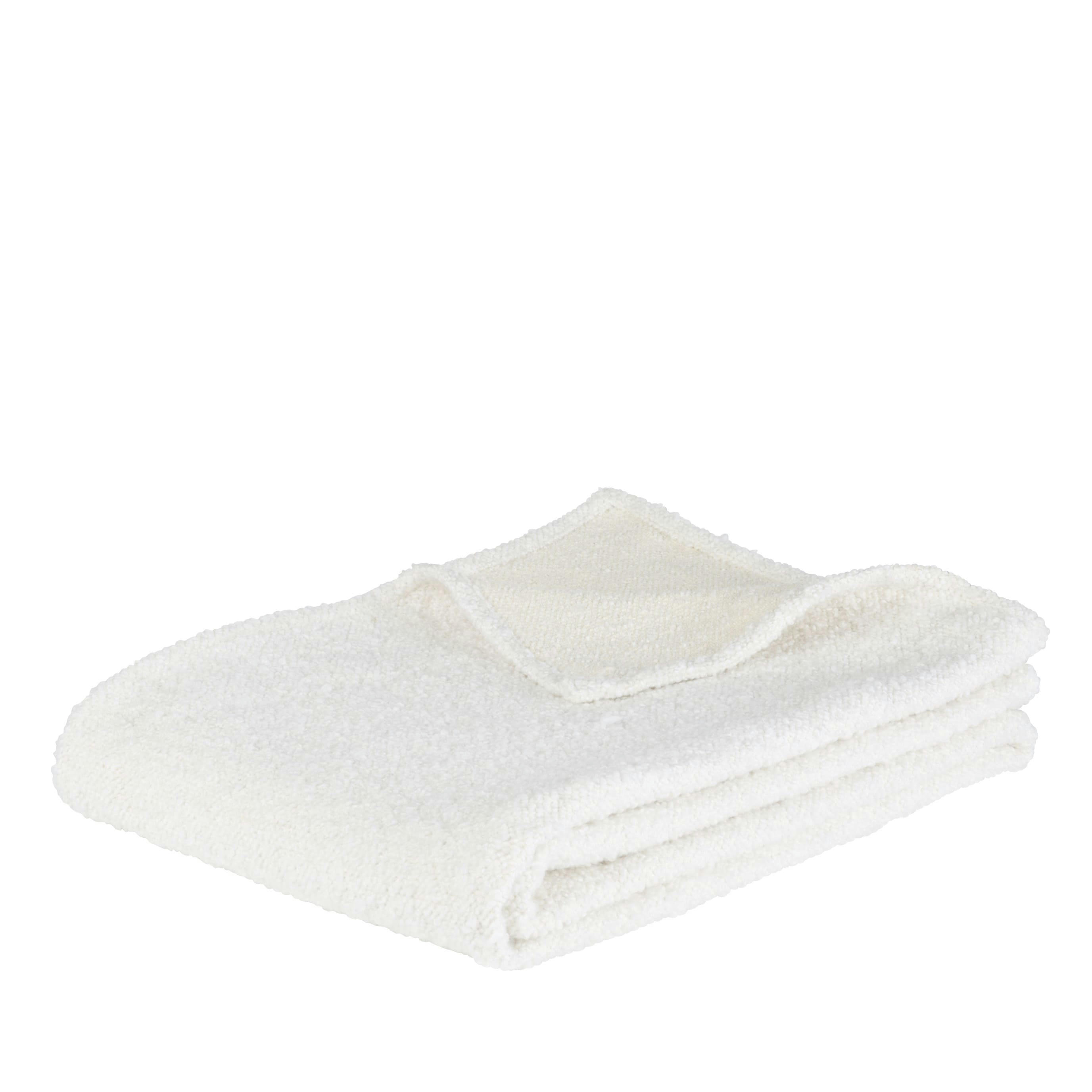 ALBANE - Plaid effet bouclé écru 160x210