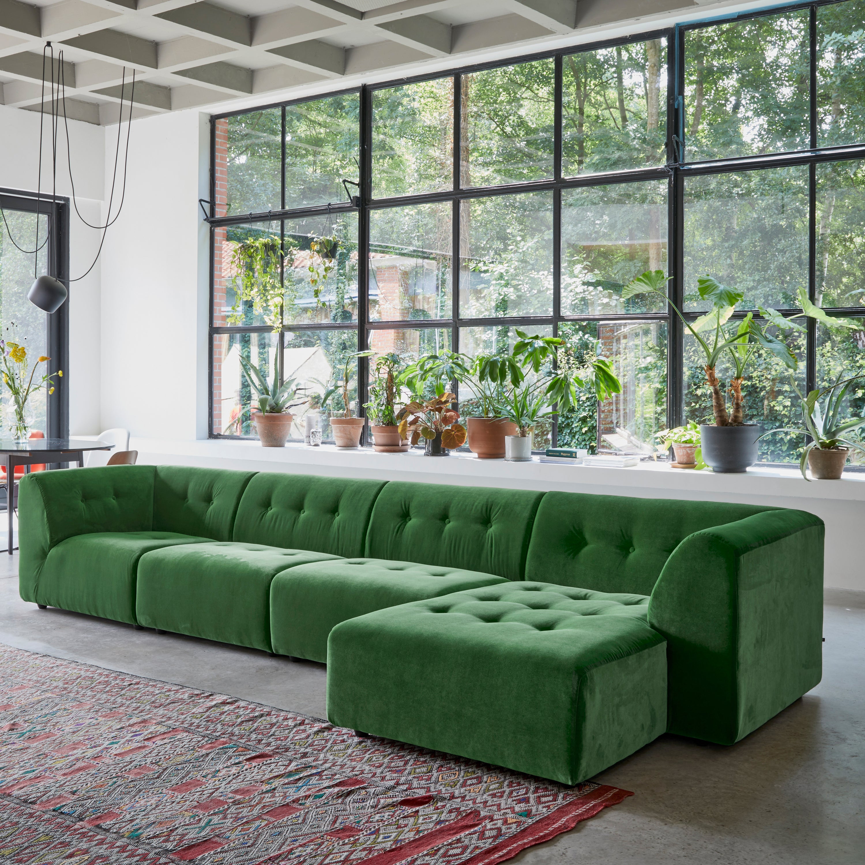 HKliving Vint Bank Element - 1,5-zitsbank Rechts - Royal Velvet - Groe