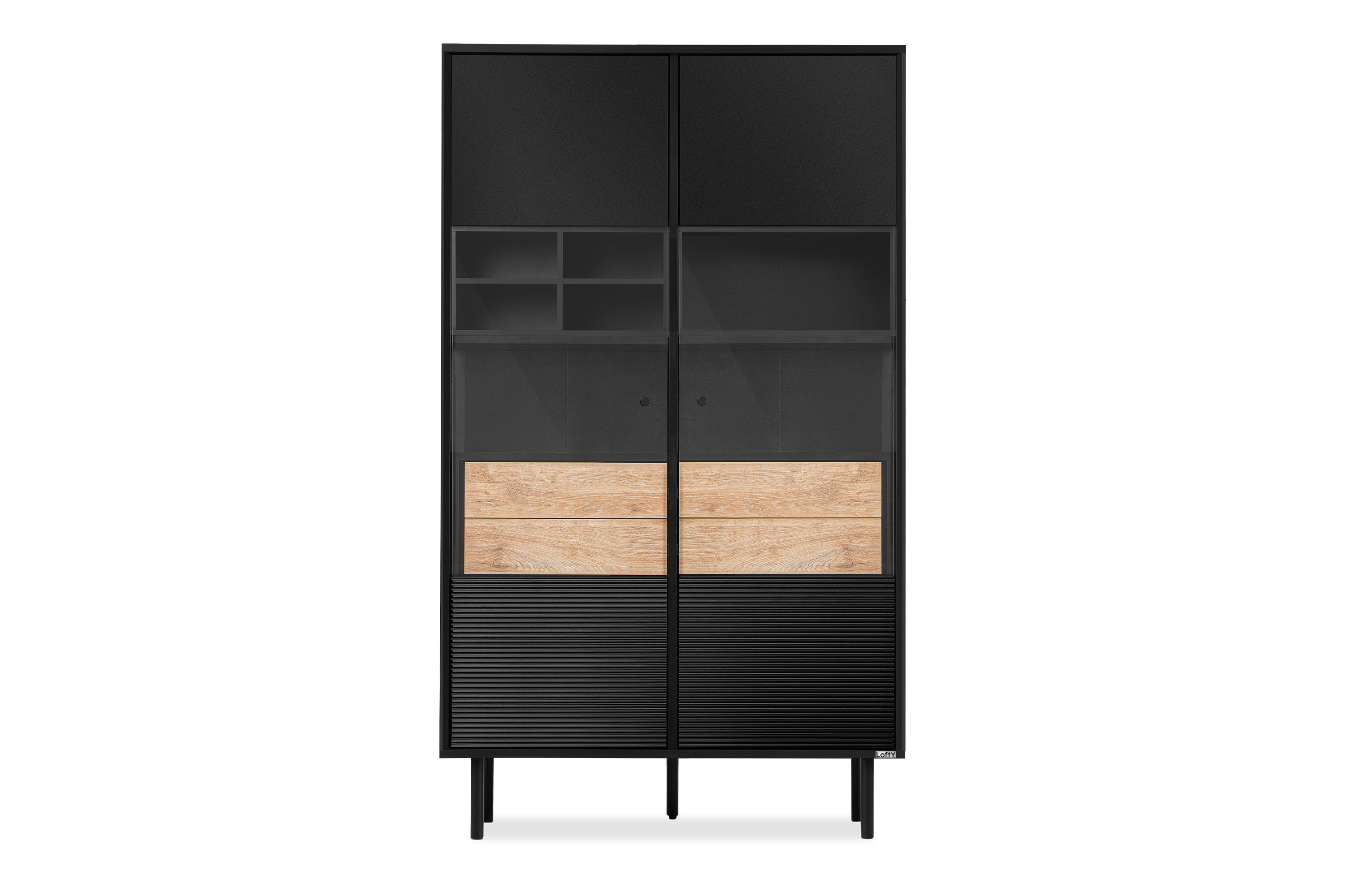 KONSIMO LOFTY Wysoka przeszklona witryna w stylu loft