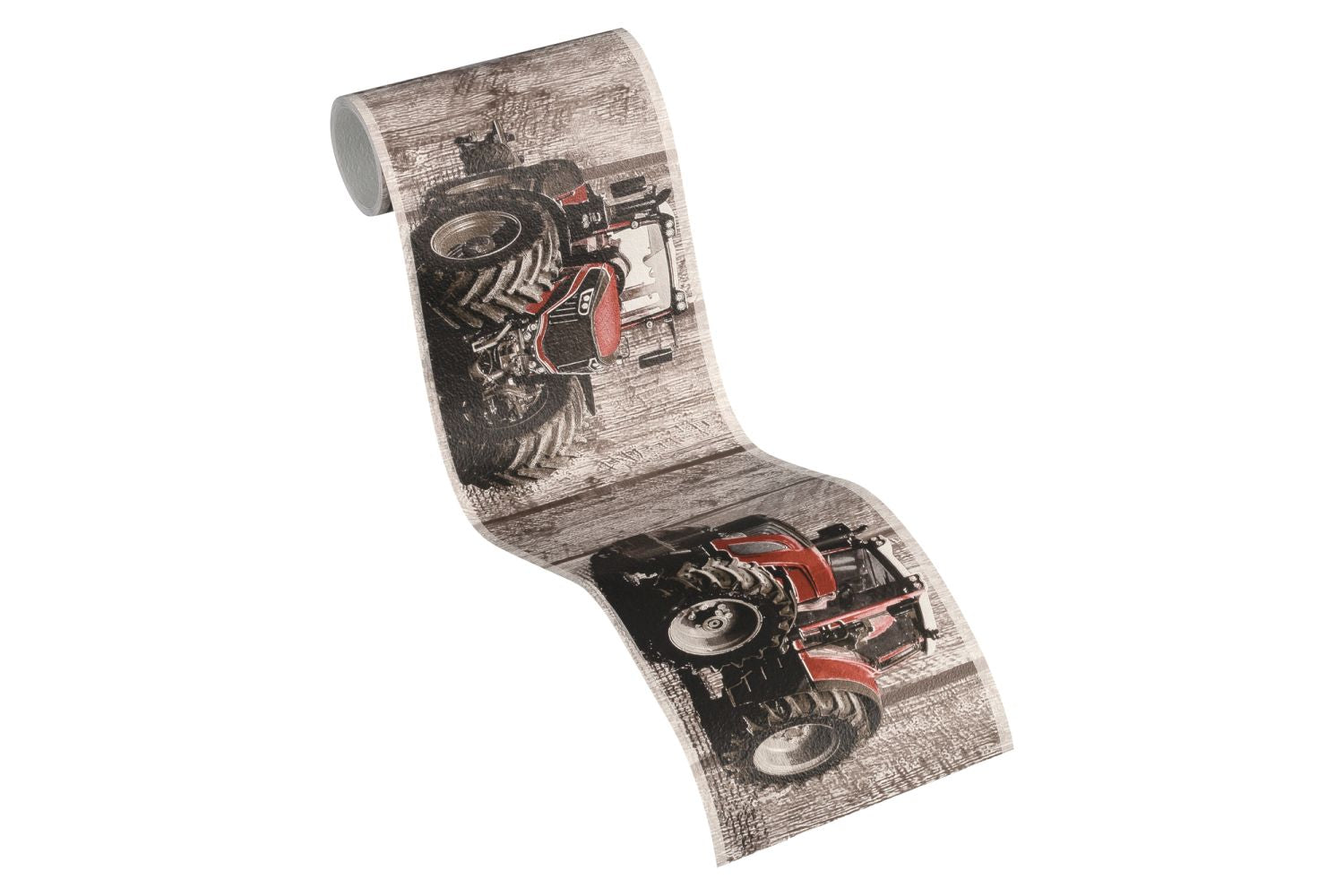A.S. Création behangrand tractoren rood en bruin - 500 x 13 cm - AS-358432