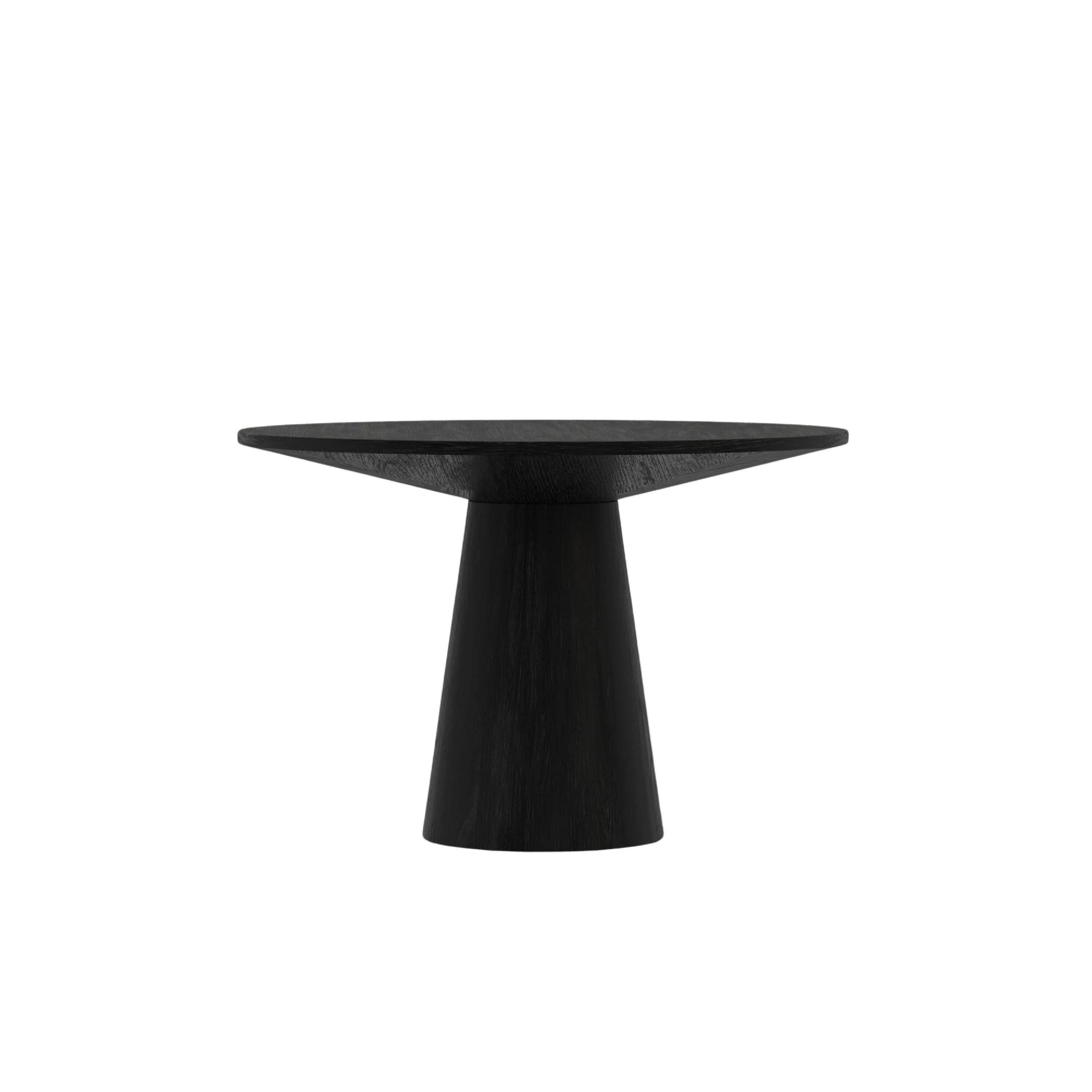 Vecy Dining Table, 47 Inch Round Top w Pedestal Base, Vintage Black