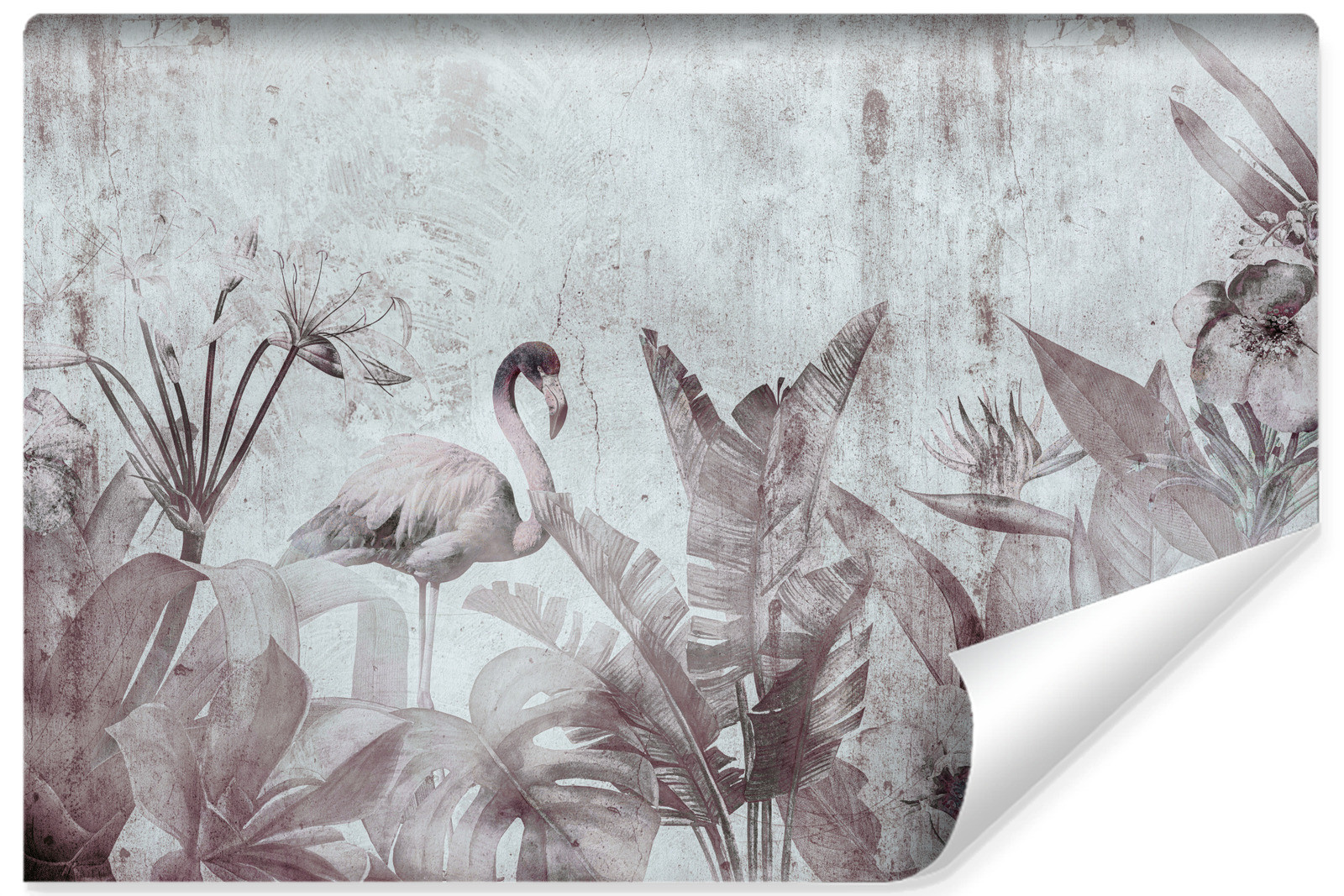 Fototapeta Flamingi Na Betonie 90x60cm