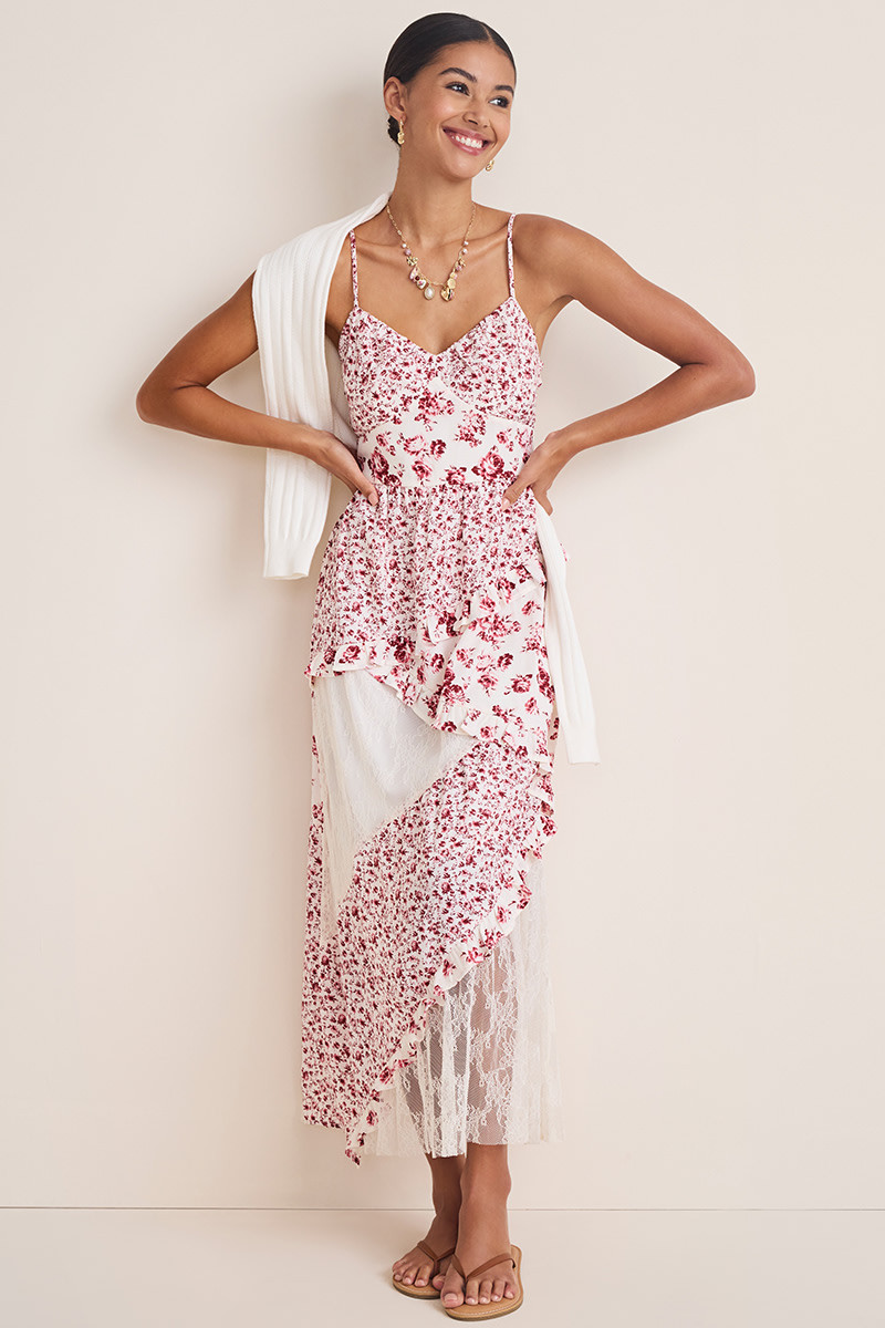 Alice Floral Asymmetrical Maxi Dress