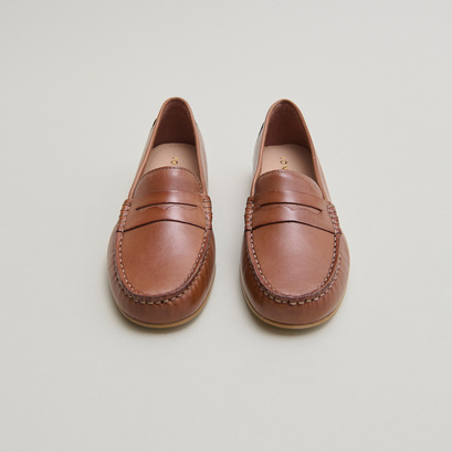 Mocassins à surpiq?resen cuir cognac | GREG