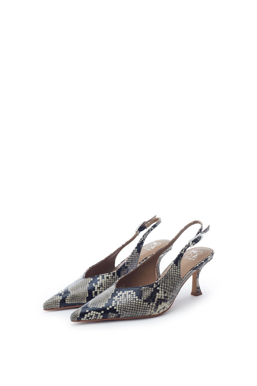 Moda In Pelle Gallia' Snake Print Court Shoes