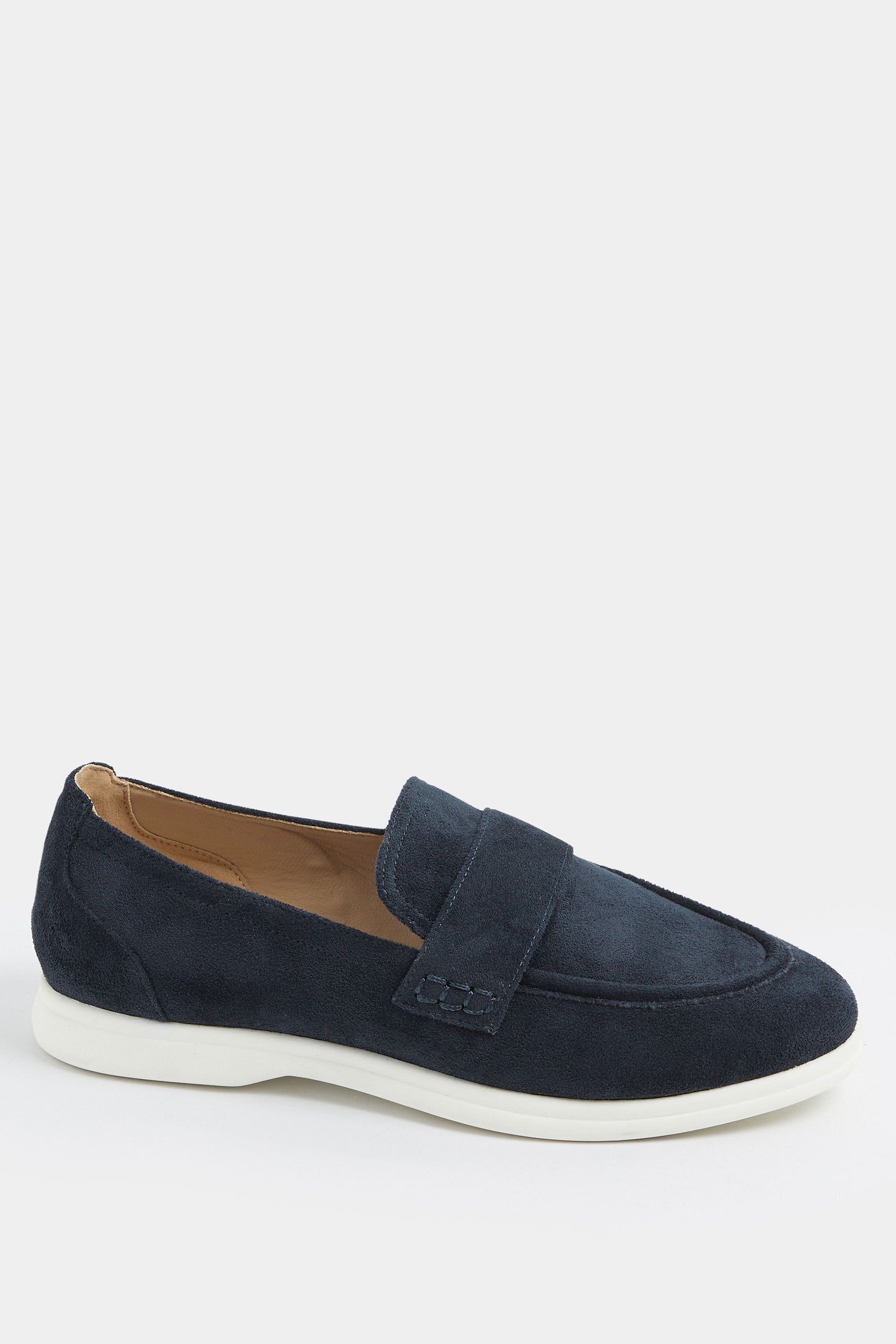 Yours Faux Suede Loafers In Extra Wide EEE Fit