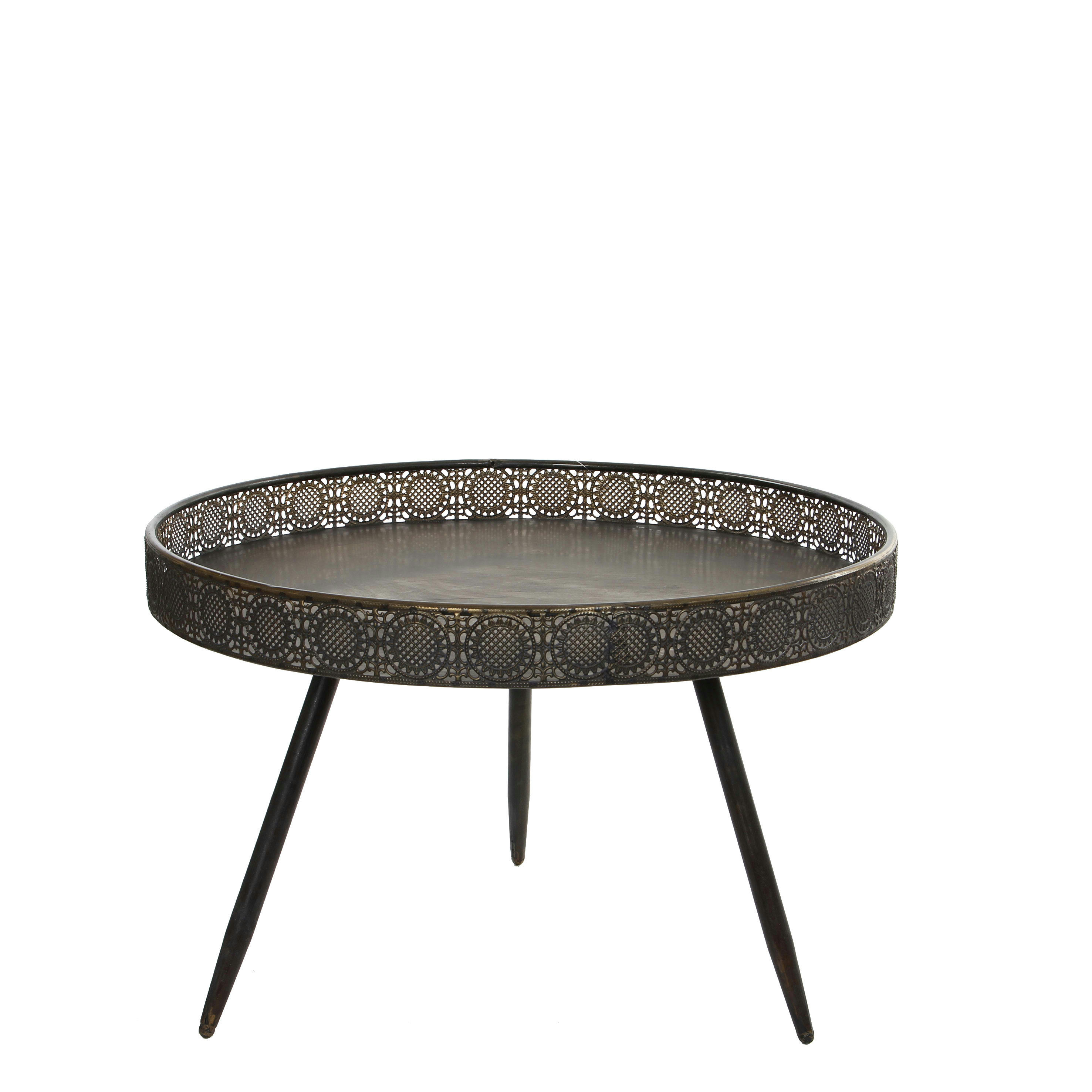 LAGUNE - Table basse en métal cuivre D70