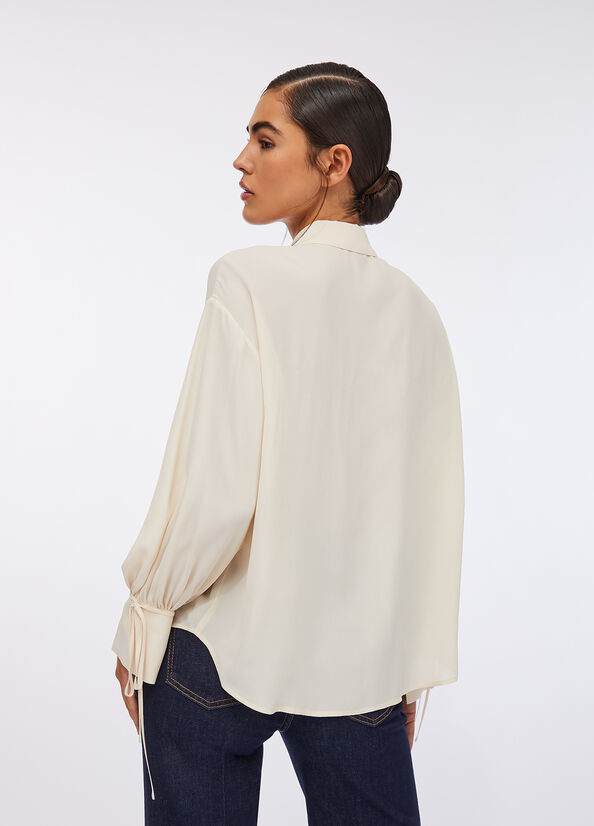 Camicia in cr&ecirc;pe de chine
