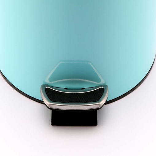 SOGA 7L Modern Foot Pedal Trash Bin Waste Kitchen Bathroom Stainless Steel Round Blue