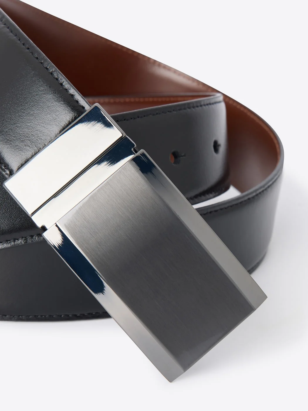 Ceinture réversible  en cuir certifié