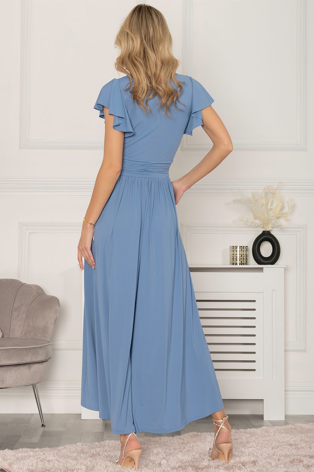 Jolie Moi Airene Cap Sleeve Maxi Dress