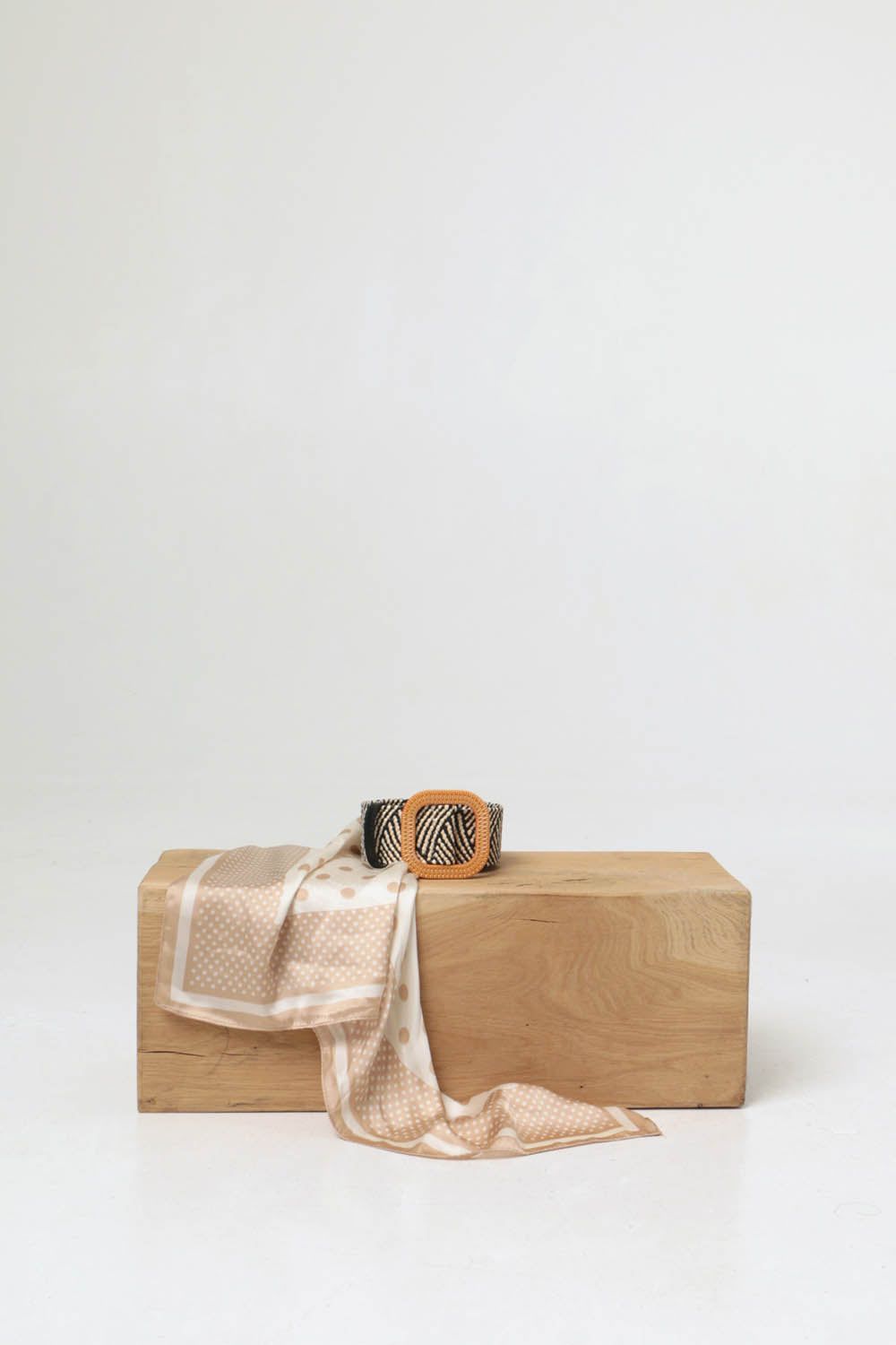 Izabel London Zig Zag Texture Statement Buckle Belt