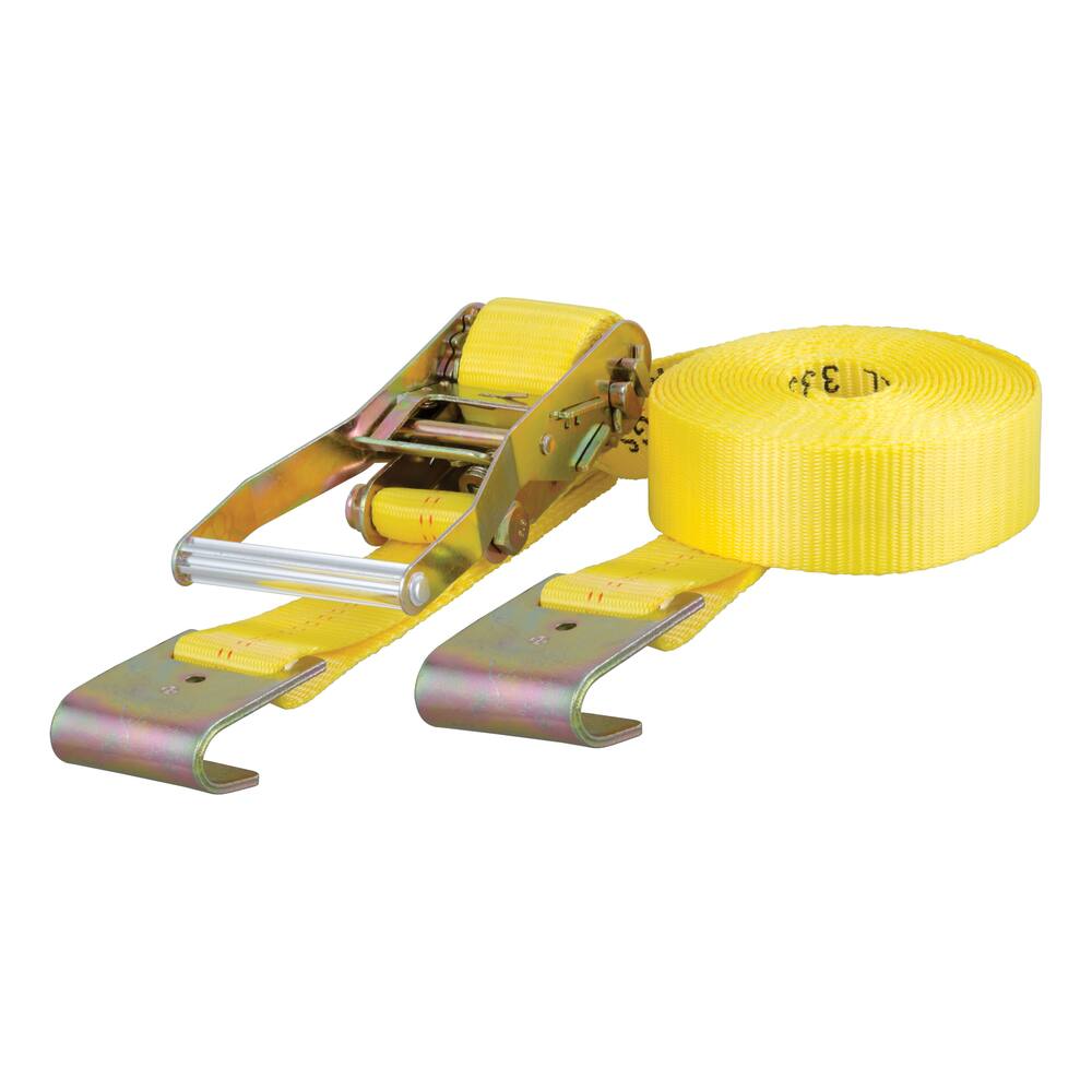 CURT 27-ft Yellow Cargo Strap with Flat Hooks (3,333-lb)