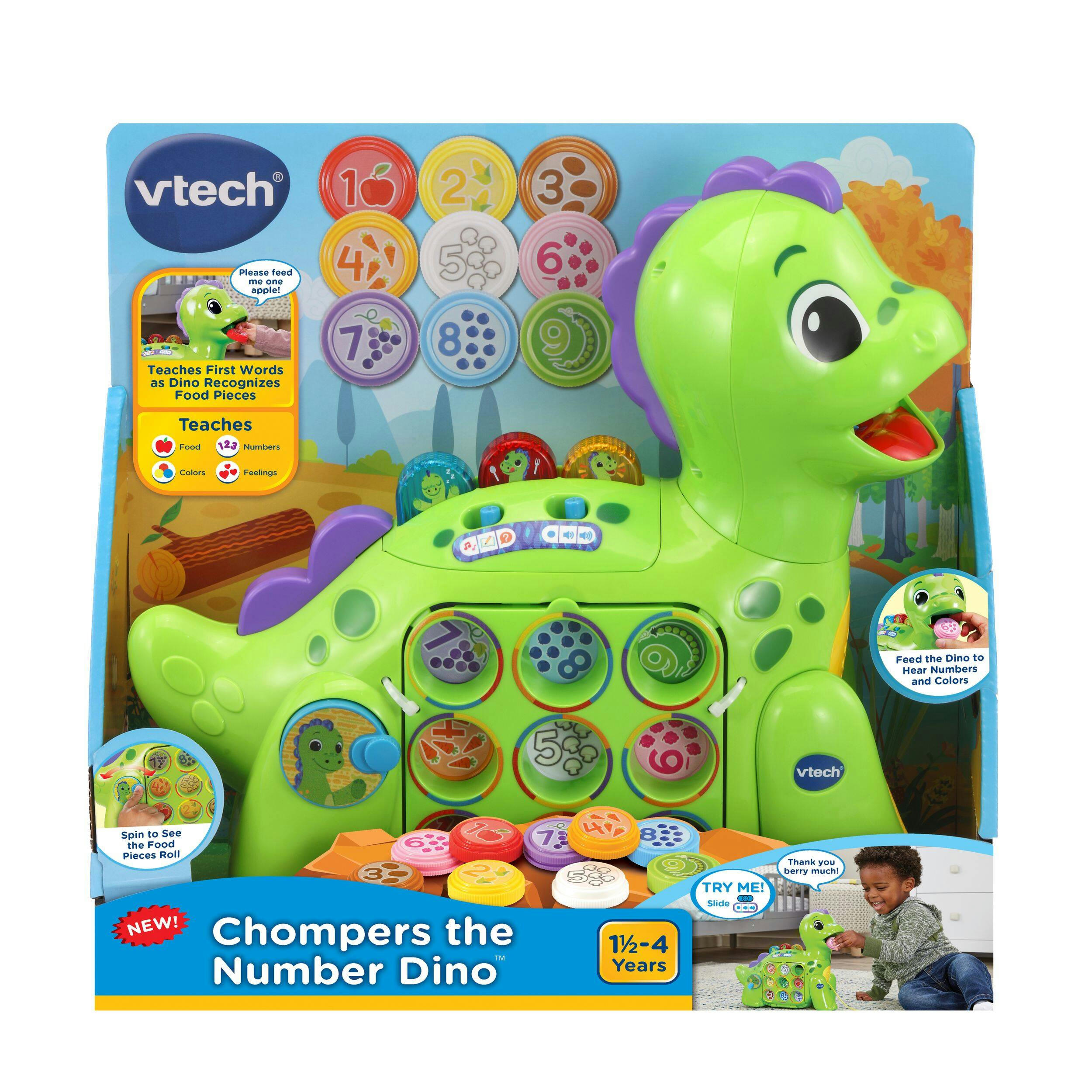 VTech Chompers the Number Dino, English
