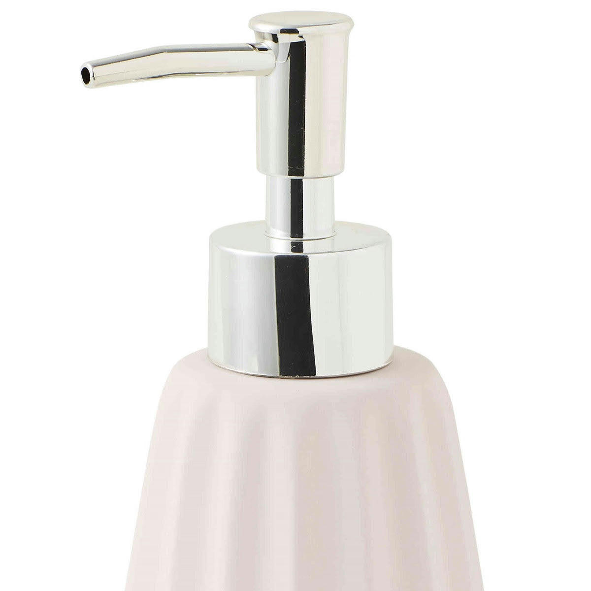 FACETTE - Distributeur de savon en céramique rose poudré