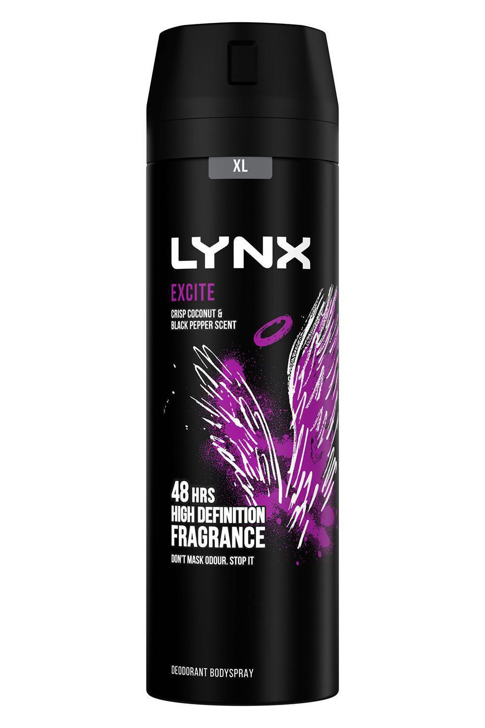 Lynx Excite Body Spray XL 48-Hour HD Fragrance Deodorant, 200ml, 18Pack