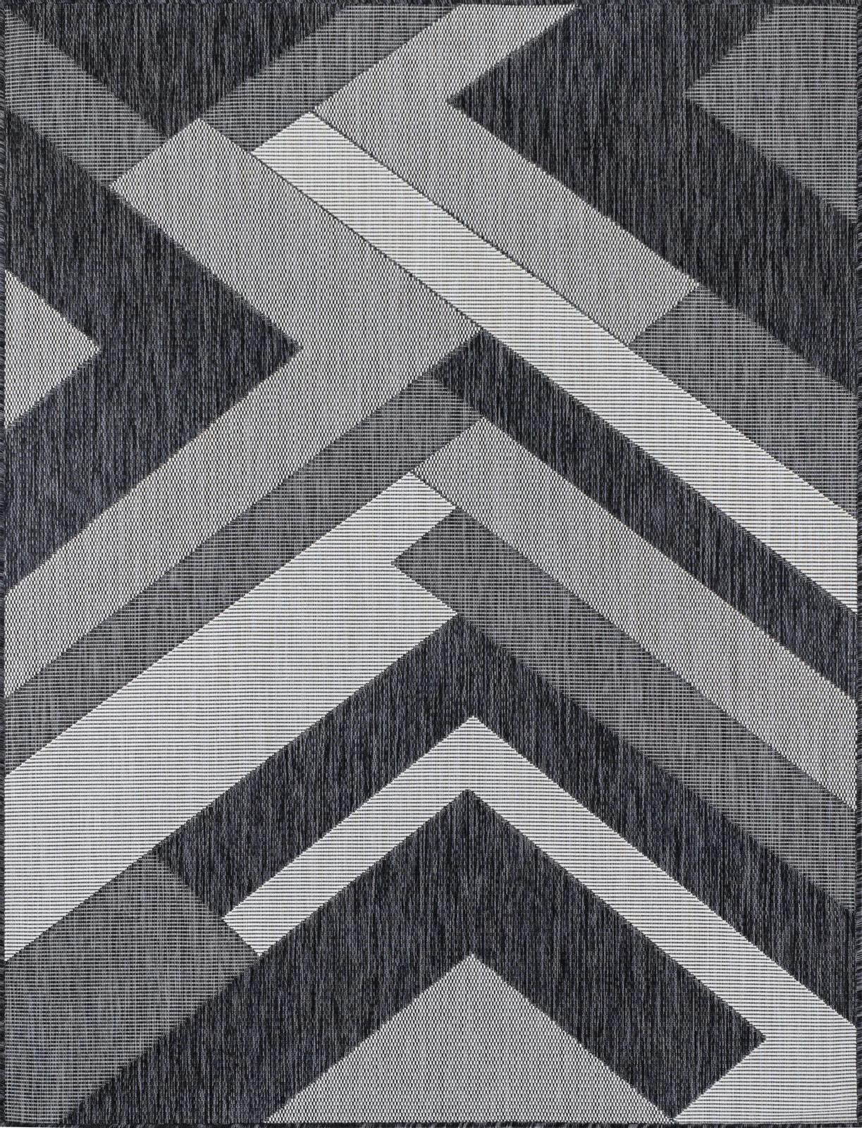 ABBY - Tapis d'Extérieur/Intérieur Anthracite/Ivoire 160x213