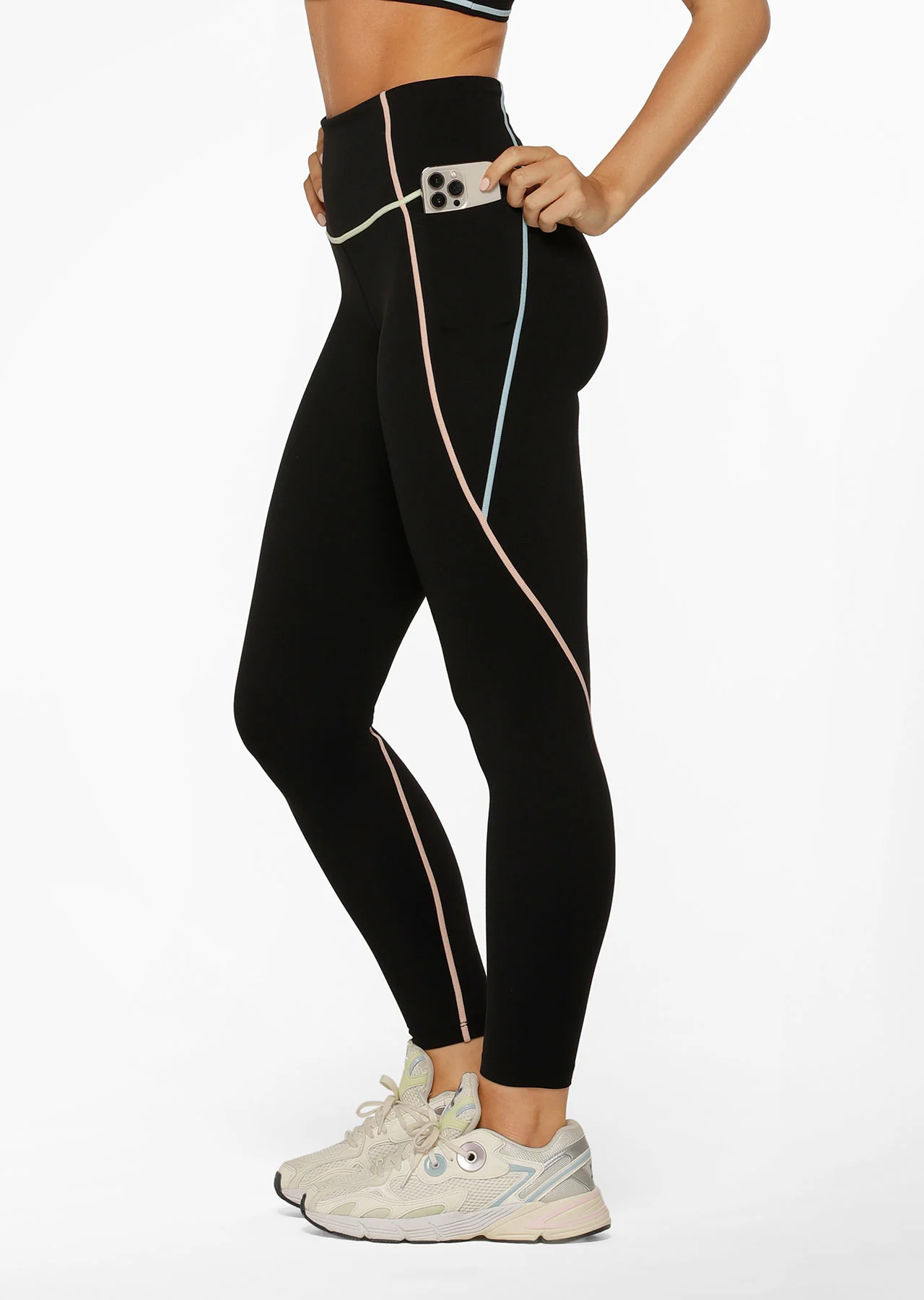Pastel Glow Recycled No Chafe Ankle Biter Leggings