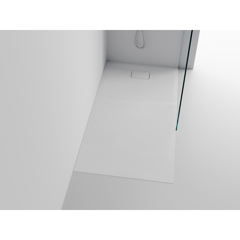 Receveur de douche Terreno rectangle blanc quartz 80 x 160 cm ALLIBERT