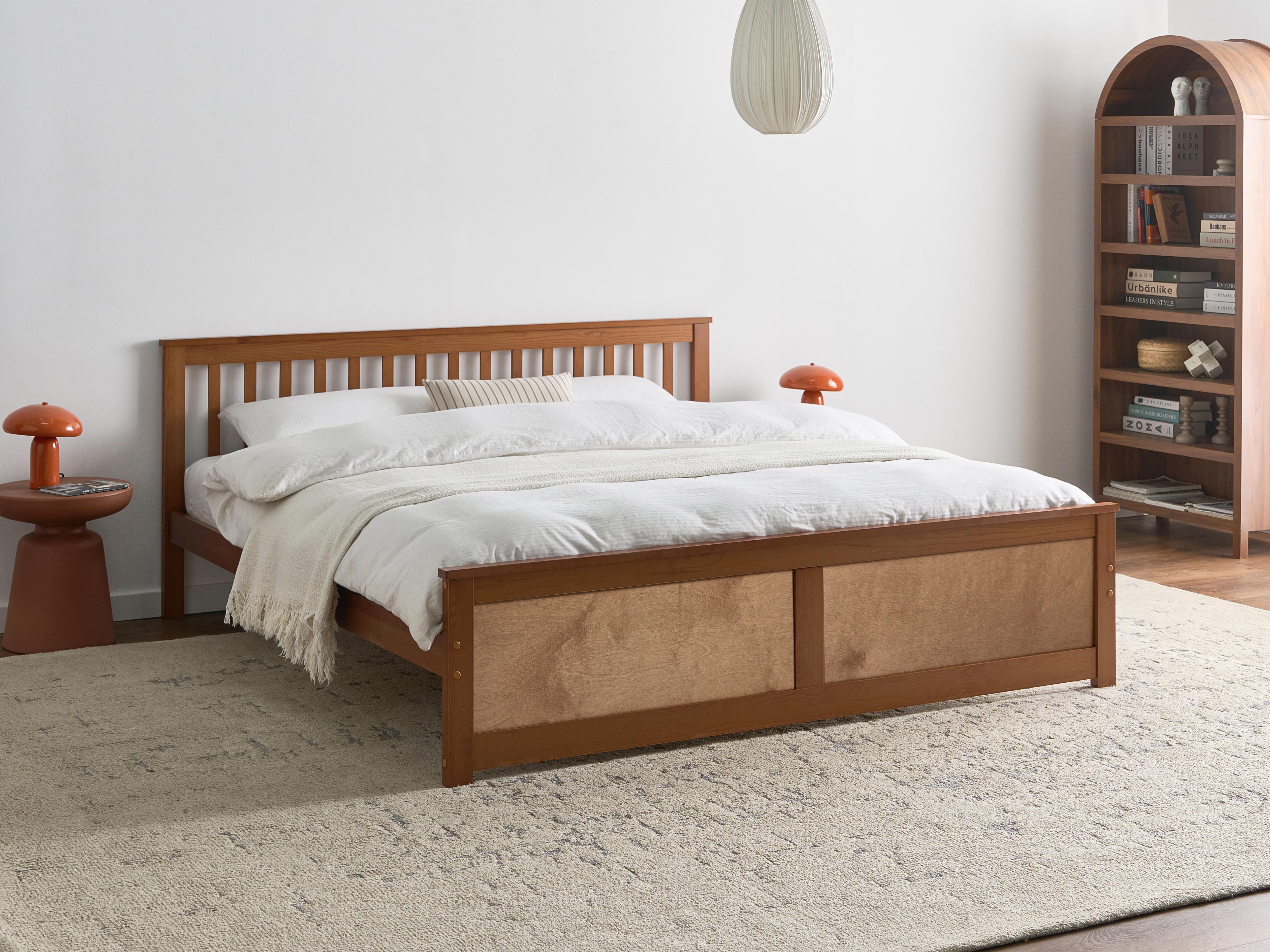 Bed Pine Wood OLENDON 180 x 200 cm (EU Super King) Brown