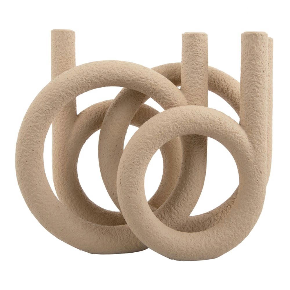 RINGS - Bougeoir 4 bougies en polyrésine sable