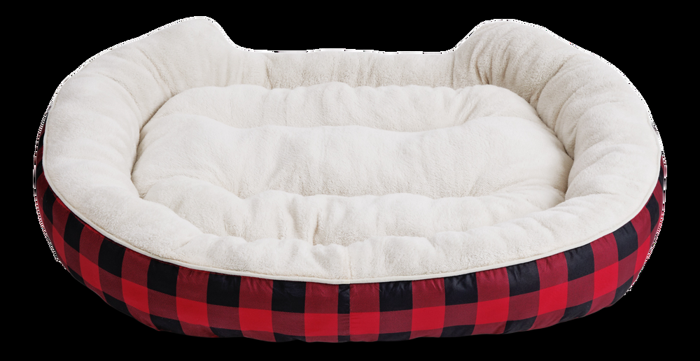Petco Washable Cuddle Pet Bed, 43 x 37-in, Buffalo Check