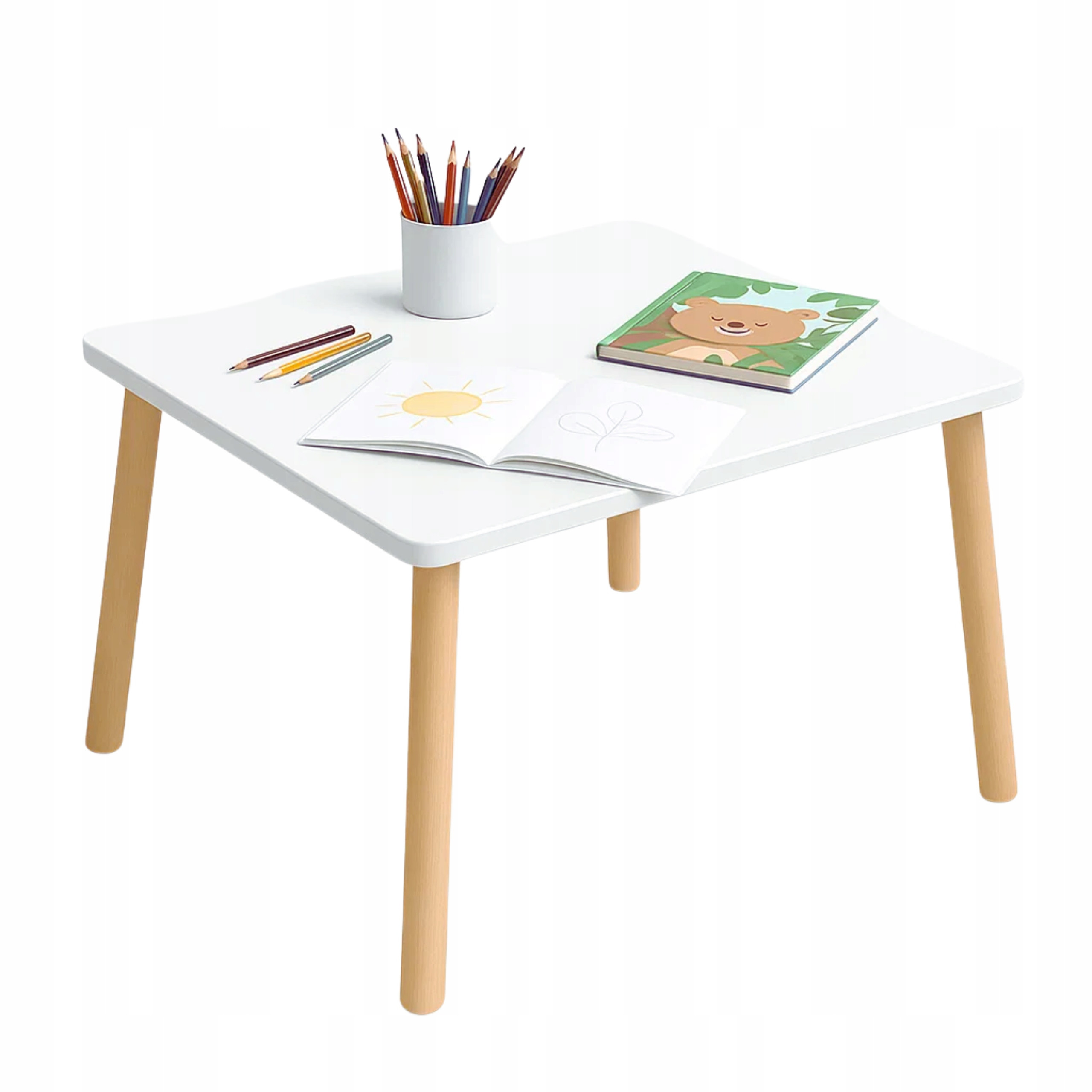 Stolik dla dzieci biały 60 x 40 x 46 cm