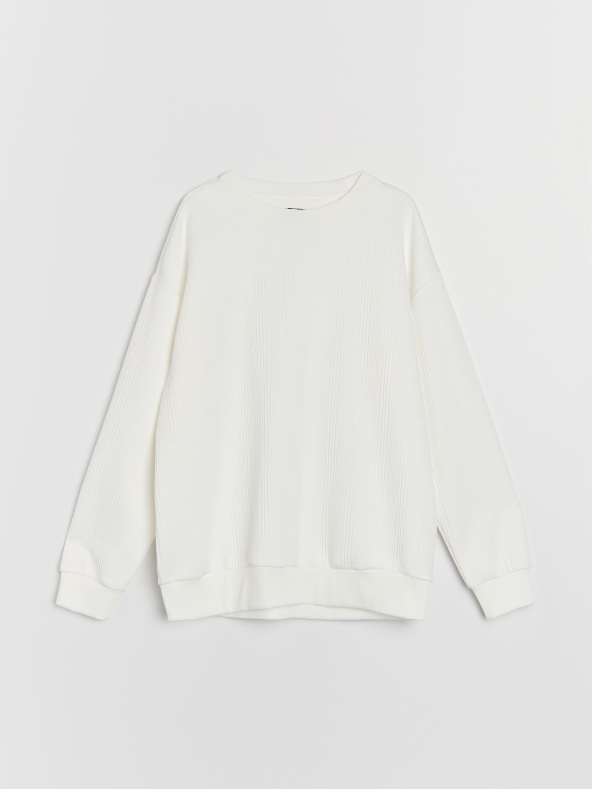 Prążkowana bluza crewneck