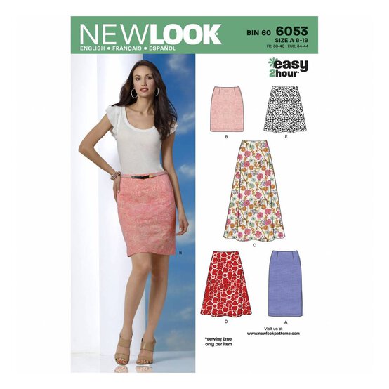 New Look Women's Skirt Sewing Pattern 6035